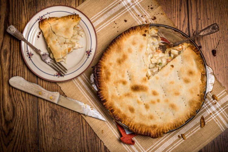 Home-canned Chicken Pot Pies in a Jar Recipe